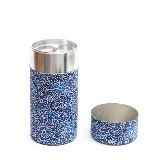 Japanilainen teepurkki 150g / Siniset kukat