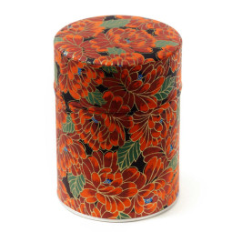 Japanese tea tin / rose garden